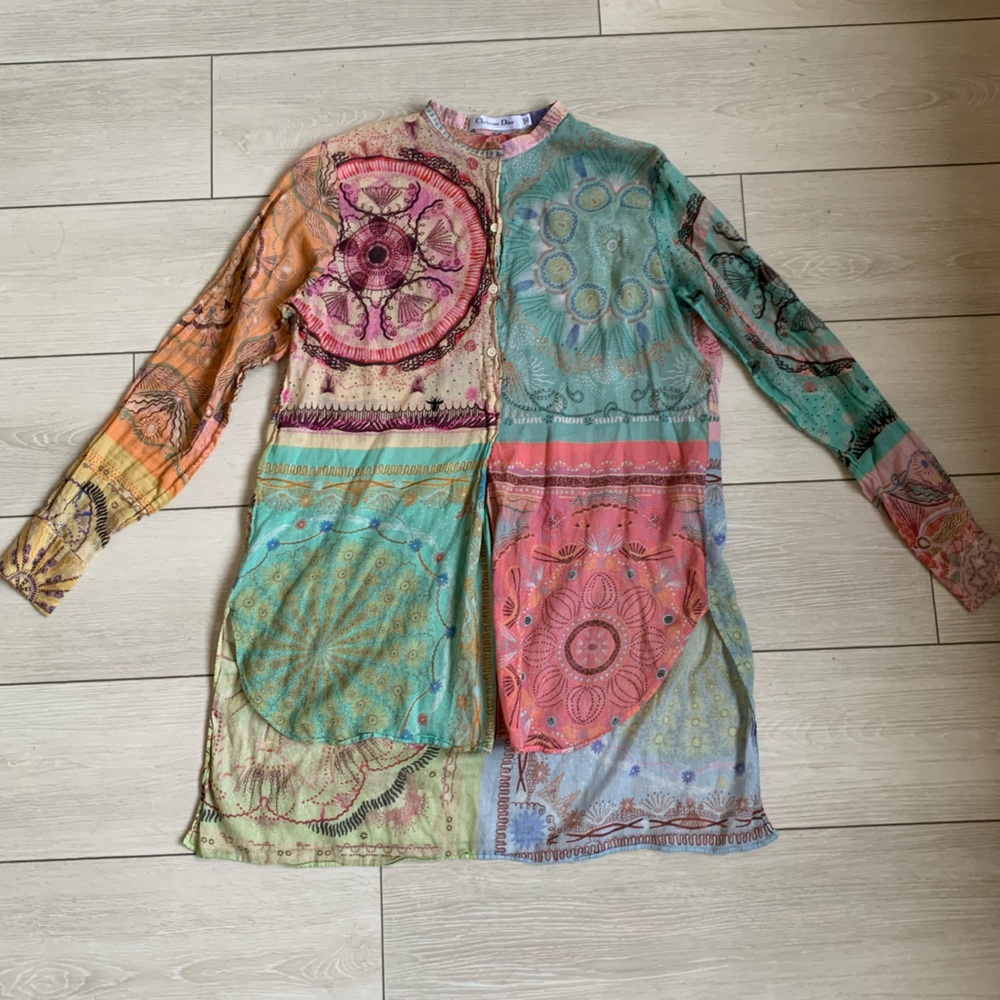 Vintage Christian Dior Mixed Print Tunic 8